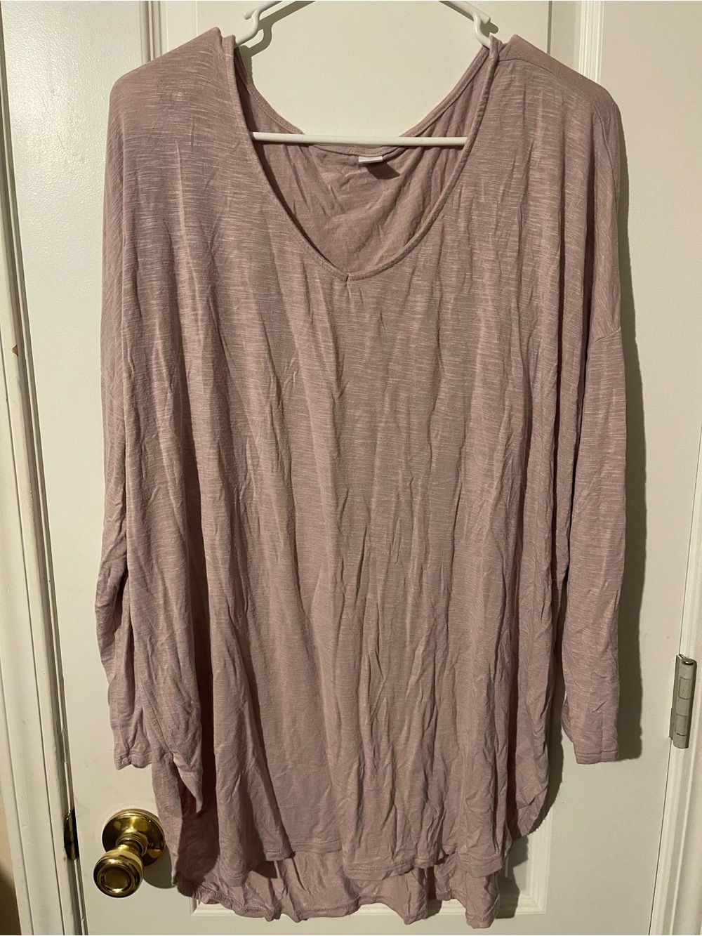 Old Navy Dusty Rose Long Sleeve V-Neck Tunic
